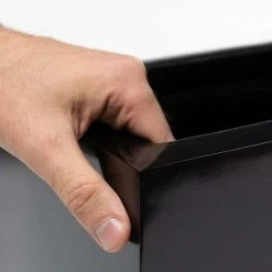 70cm Zinc Galvanised Black Trough Planter - By Primrose™ -Outdoor PLANTERS Shop PP0005L add image 4 a16f