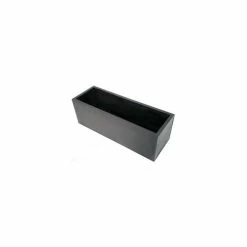 100cm Zinc Galvanised Black Trough Planter - By Primrose™ -Outdoor PLANTERS Shop PP0005XL add image 2 6d53