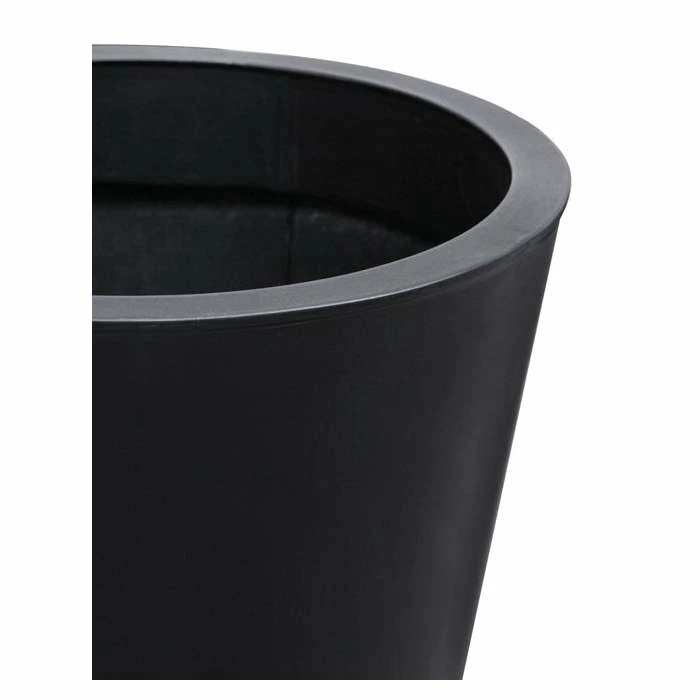 H39.5cm Zinc Galvanised Black Cone Planter - By Primrose™ 5 H39.5cm Zinc Galvanised Black Cone Planter - By Primrose™ - Image 5