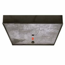 50cm Zinc Galvanised Mocha Brown Cube Planter - By Primrose™ -Outdoor PLANTERS Shop PP0041X add image 6 3277