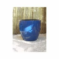 Fibreglass Eggpot Planter – French blue and other colours - H40cm x D44cm -Outdoor PLANTERS Shop PP0058FRENCH add image 2 1a07