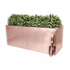 75cm Zinc Galvanised Trough Planter in a Copper Finish by Primrose™ -Outdoor PLANTERS Shop PP0261L add image 2 cc69