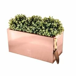 70cm Zinc Galvanised Trough Planter in a Copper Finish by Primrose™ -Outdoor PLANTERS Shop PP0261S add image 2 394e