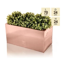 70cm Zinc Galvanised Trough Planter in a Copper Finish by Primrose™ -Outdoor PLANTERS Shop PP0261S main image 2b6c