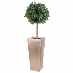 H70cm Zinc Galvanised Flared Square Planter in a Copper Finish by Primrose™ -Outdoor PLANTERS Shop PP0262M add image 3 3cff