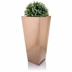 H70cm Zinc Galvanised Flared Square Planter in a Copper Finish by Primrose™ -Outdoor PLANTERS Shop PP0262M add image 4 e674
