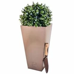 H48cm Zinc Galvanised Flared Square Planter in a Copper Finish by Primrose™ -Outdoor PLANTERS Shop PP0262S add image 2 b889