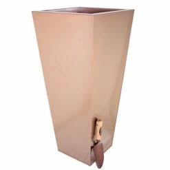 H116cm Zinc Galvanised Flared Square Planter in a Copper Finish by Primrose™ -Outdoor PLANTERS Shop PP0262XL add image 2 44ce