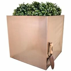 60cm Zinc Galvanised Cube Planter in a Copper Finish by Primrose™ -Outdoor PLANTERS Shop PP0264J add image 2 1e4a
