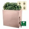 50cm Zinc Galvanised Cube Planter in a Copper Finish by Primrose™