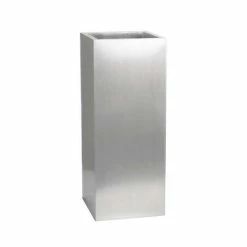 H50cm Zinc Galvanised Tall Cube Planters in Silver - By Primrose™ 10 H50cm Zinc Galvanised Tall Cube Planters in Silver - By Primrose™ -Outdoor PLANTERS Shop PP0341S add image 2 72aa