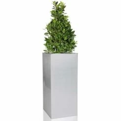 H50cm Zinc Galvanised Tall Cube Planters in Silver - By Primrose™ 13 H50cm Zinc Galvanised Tall Cube Planters in Silver - By Primrose™ -Outdoor PLANTERS Shop PP0341S add image 5 3e0d