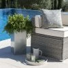 H50cm Zinc Galvanised Tall Cube Planters in Silver - By Primrose™