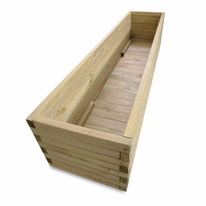 1.8m Pine Raised Trough Planter 6 1.8m Pine Raised Trough Planter - Image 6