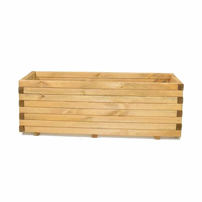 1.1m Pine Raised Trough Planter 7 1.1m Pine Raised Trough Planter - Image 7