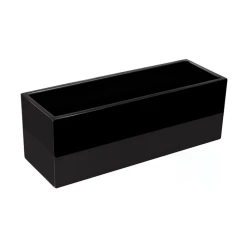 80cm Gloss Fibreglass Trough Planter in Black - By Primrose™ -Outdoor PLANTERS Shop PP0402M main image 79cc