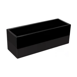 80cm Gloss Fibreglass Trough Planter in Black - By Primrose™ -Outdoor PLANTERS Shop PP0402S main image a0fc
