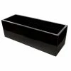 80cm Gloss Fibreglass Trough Planter in Black - By Primrose™