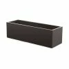 80cm Fibreglass Trough Planter in Black - By Primrose™
