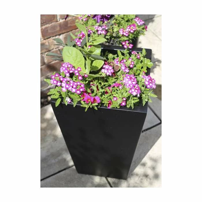 90cm x 40cm Tall Flared Square Fibreglass Planter in Matt Black - By Primrose™ 2 90cm x 40cm Tall Flared Square Fibreglass Planter in Matt Black - By Primrose™ - Image 2