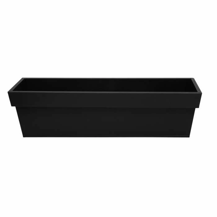 60cm Zinc Edge Black Trough Planter - By Primrose™ 1 60cm Zinc Edge Black Trough Planter - By Primrose™