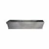 80cm Zinc Edge Silver Trough Planters - By Primrose™