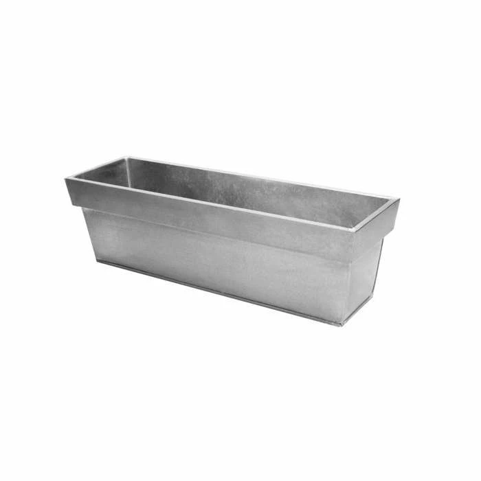 60cm Zinc Edge Silver Trough Planter - By Primrose™ 4 60cm Zinc Edge Silver Trough Planter - By Primrose™ - Image 4