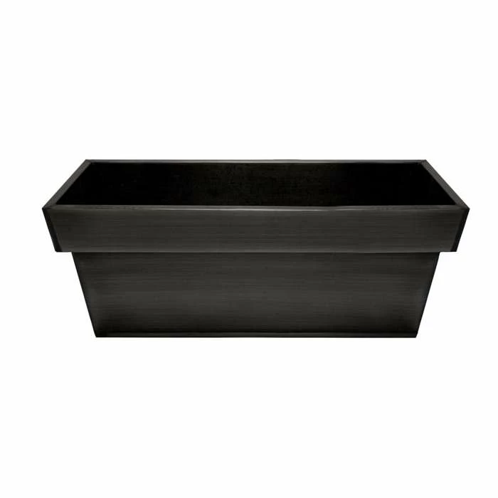 80cm Zinc Edge Pewter Trough Planter - By Primrose™ 2 80cm Zinc Edge Pewter Trough Planter - By Primrose™ - Image 2