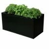 50cm Zinc Black Planter - By Primrose™
