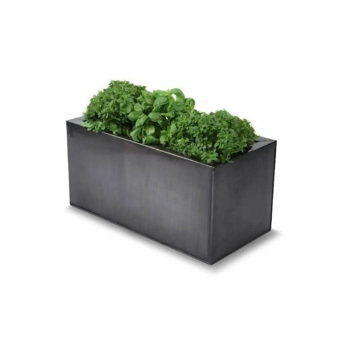50cm Zinc Pewter Kitchen Herb Planter - By Primrose™ 1 50cm Zinc Pewter Kitchen Herb Planter - By Primrose™