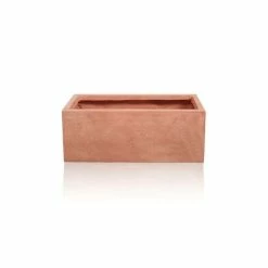 80cm Terracotta Fibrecotta Trough Planter -Outdoor PLANTERS Shop PP0450L add image 3 437b