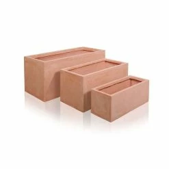 80cm Terracotta Fibrecotta Trough Planter -Outdoor PLANTERS Shop PP0450L add image 4 b3e4