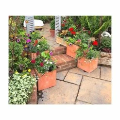 40cm Terracotta Fibrecotta Large Cube Planter 12 40cm Terracotta Fibrecotta Large Cube Planter -Outdoor PLANTERS Shop PP0452L add image 5 4f57