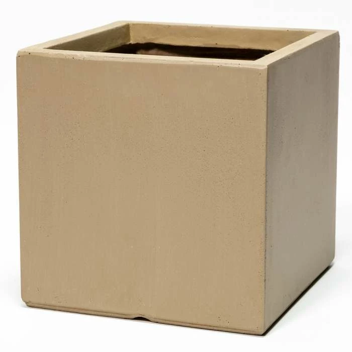 30cm Fibrecotta Medium Sand Cube Pot 2 30cm Fibrecotta Medium Sand Cube Pot - Image 2