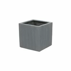 52cm Polystone Grey Cube Planter -Outdoor PLANTERS Shop PP0461XL add image 3 97e7
