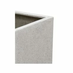 20cm Poly-Terrazzo Small White Cube Pot -Outdoor PLANTERS Shop PP0463S add image 1 e065
