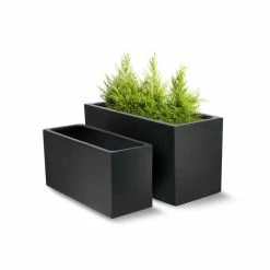 100cm Polystone Large Grey Trough Planter 10 100cm Polystone Large Grey Trough Planter -Outdoor PLANTERS Shop PP0472LA add image 3 fe30