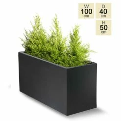 100cm Polystone Large Grey Trough Planter 11 100cm Polystone Large Grey Trough Planter -Outdoor PLANTERS Shop PP0472LA add image 4 fab6