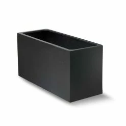 80cm Polystone Small Grey Trough Planter -Outdoor PLANTERS Shop PP0472SA add image 3 5a59