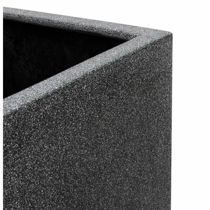 100cm Poly-Terrazzo Large Black Trough Planter 3 100cm Poly-Terrazzo Large Black Trough Planter - Image 3