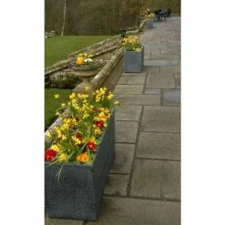 100cm Poly-Terrazzo Large Black Trough Planter 17 100cm Poly-Terrazzo Large Black Trough Planter -Outdoor PLANTERS Shop PP0474L add image 6 69bb