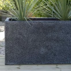 100cm Poly-Terrazzo Large Black Trough Planter 18 100cm Poly-Terrazzo Large Black Trough Planter -Outdoor PLANTERS Shop PP0474L add image 7 e27b