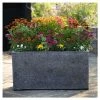 100cm Poly-Terrazzo Large Black Trough Planter