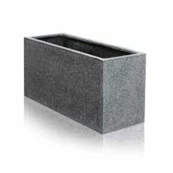 80cm Poly-Terrazzo Small Black Trough Planter -Outdoor PLANTERS Shop PP0474S add image 3 5911