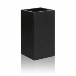 79cm Polystone Large Black Tall Cube Planter -Outdoor PLANTERS Shop PP0476L add image 3 759e