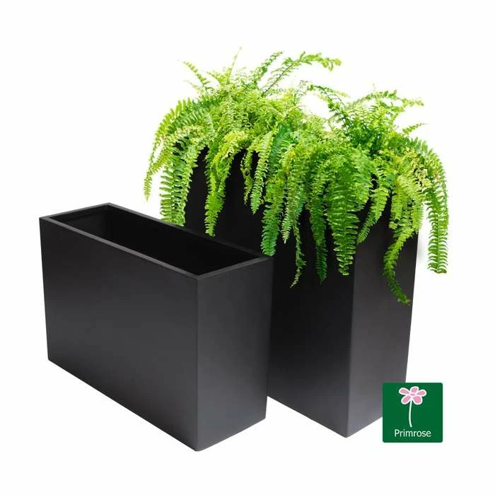 90cm Tall Trough Fibreglass Planter in Matt Black - By Primrose™ 3 90cm Tall Trough Fibreglass Planter in Matt Black - By Primrose™ - Image 3