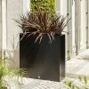 90cm Tall Trough Fibreglass Planter in Matt Black - By Primrose™
