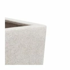 91cm Polyterrazzo White Tall Flared Square Planter -Outdoor PLANTERS Shop PP0513 add image 1 fb79