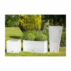 80 x 24cm Gloss Fibreglass Trough Planter in White - By Primrose™ -Outdoor PLANTERS Shop PP0646S add image 2 704d