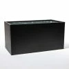 120cm Zinc Galvanised Black Trough